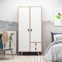 Hanah Home Musso Armario de Roble y Blanco